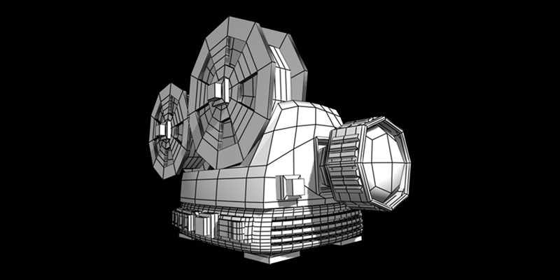 Cinefans Projector Icon Low Poly Model Wire, 2016