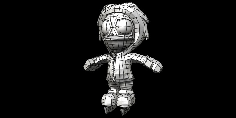 Nanuk Character Model Low Poly Wire, 2005